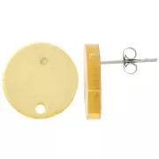 Dorado - Ganchos pendientes de plexiglás de 15 mm - Efecto espejo - Dorado x2 Ganchos pendientes de plexiglás de 15 mm - Efecto espejo - Dorado x2