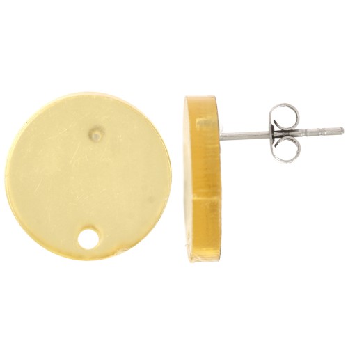 Ganchos pendientes de plexiglás de 15 mm - Efecto espejo - Dorado x2