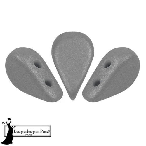 Cuentas de cristal Amos® by Puca® 5x8 mm - Vogue Gris Medio Mate x10g