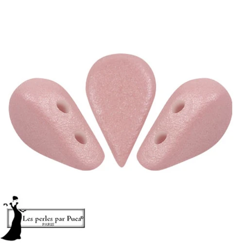 Cuentas de cristal Amos® by Puca® 5x8 mm - Vogue Rose Nude Mat x10g