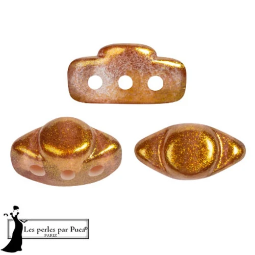 Cuenta de cristal Volos® de Puca® 4x8 mm - Caramelo x10g
