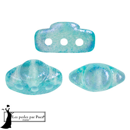 Cuenta de cristal Volos® de Puca® 4x8 mm - Candy Curacao x10g