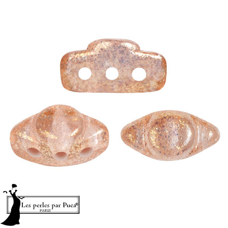 Cuenta de cristal Volos® de Puca® 4x8 mm - Candy Peach x10g