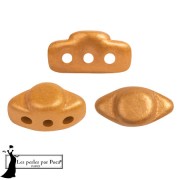 Cuenta de cristal Volos® de Puca® 4x8 mm - Albaricoque Metalizado Mate x10g