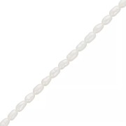 Perlas de agua dulce grano de arroz - 3x2,5 mm - Grado AA Blanco x20
