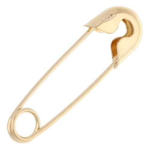 Broche de seguridad de 28 mm - Plata 925 Plateado con oro fino x1