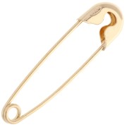 Broche de seguridad de 32 mm - Plata 925 Plateado con oro fino x1|raw }}