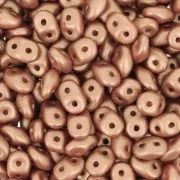 SuperDuo 2,5x5 mm Satin Metallic Peach x10g
