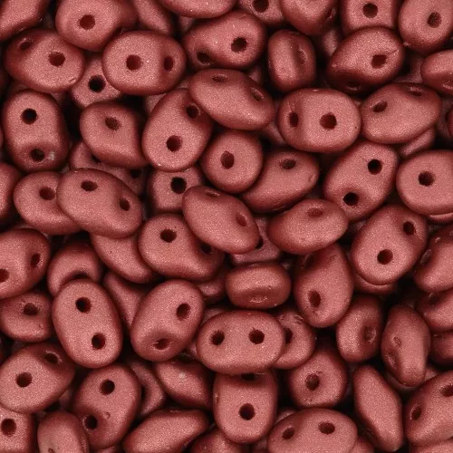 SuperDuo 2,5x5 mm Satin Metallic Sangria x10g