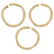 Anillos abiertos 6x0,7 mm - chapados en oro de 3 micras x4