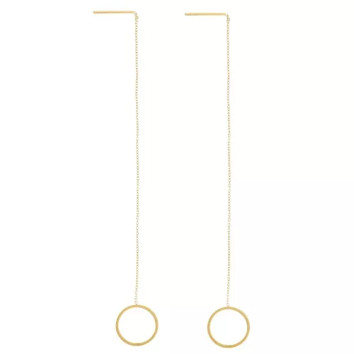 Cadenas pasantes Forçat 120 mm - Acero inoxidable 304L Dorado x2
