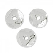 Perlas irregulares nuggets 6 mm Chapado Plateado envejecido x5