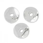 Perlas irregulares nuggets 6 mm Chapado Plateado envejecido x5