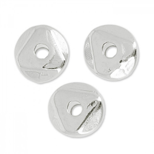 Perlas irregulares nuggets 6 mm Chapado Plateado envejecido x5