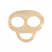 Gancho enganche para dijes para cordón 4 mm dorado rosa x1