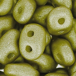 SuperDuo 2,5x5 mm Satin Metallic Gold x10g