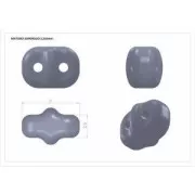 SuperDuo 2,5x5 mm Grey Metallic Mat x10g