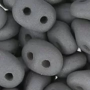 SuperDuo 2,5x5 mm Opaque Grey Silk Mat x10g