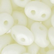 SuperDuo 2,5x5 mm Opaque White Silk Mat x10g|raw }}