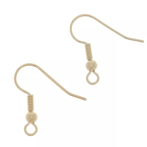Ganchos bolas 18 mm light gold x6