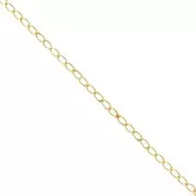 Cadena malla eslabones  plana ovalada 2,5 mm light gold x1m