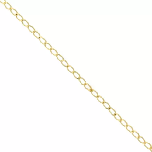 Cadena malla eslabones plana ovalada 2,5 mm light gold x1m