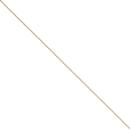 Cadena de malla Paloma de 0,9 mm, color oro claro, 1 m