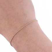 Cadena de malla Paloma de 0,9 mm, color oro claro, 1 m