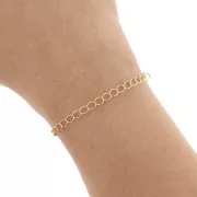 Cadena  4 mm light gold x1m