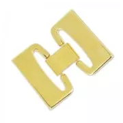 Cierre gancho cordón plano 30 mm Dorado con oro fino x1