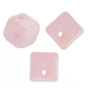 Crisscross Cubes 4 mm Pastel Rose Pearl x30
