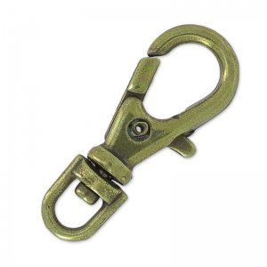 Llavero mosquetón 23 mm bronce x1