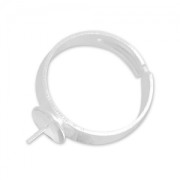 Anillo ajustable para redonda semi-agujereada  12 mm de Plata 925 x1|raw }}