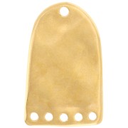 Colgante candelabro 27x17 mm resina epoxi efecto vidriera - Dorado con oro fino - Verde