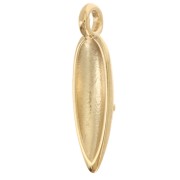 Colgante puñal trabajado 23x6 mm - Dorado con oro fino x1