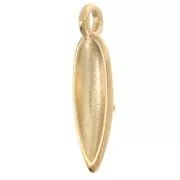 Colgante puñal trabajado 23x6 mm - Dorado con oro fino x1