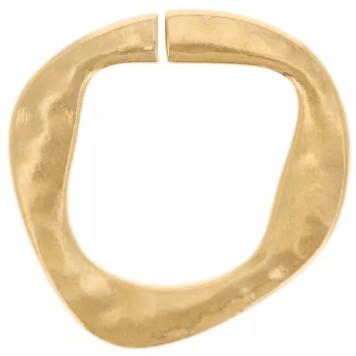 Entrepieza irregular martillada 26x25,5 mm - Dorado con oro fino x1