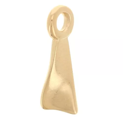 Dije rectángulo efecto trenzado 12x4 mm - Dorado con oro fino x5