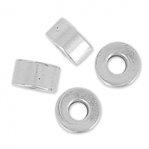 Tubos 3.5x2 mm Chapado Plateado envejecido x10