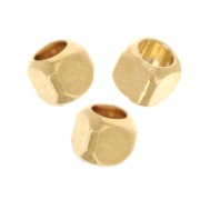 Cuentas cubo redondeadas 2 mm - Dorado x20
