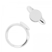 Anillo plano jonc media 10 mm plateado x1