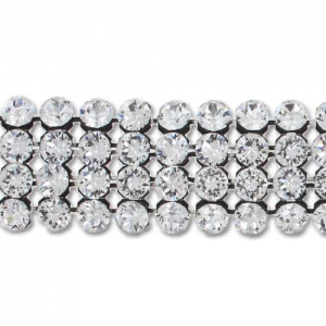 Swarovski Malla de Cristal Hotfix 40001 4 filas 11 mm Cristal x5cm