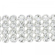 Swarovski Malla de Cristal 40001 4 filas 11 mm Cristal x5cm