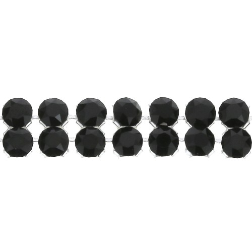 Swarovski Crystal Mesh 40001 2 filas 5.3 mm Jet x5cm