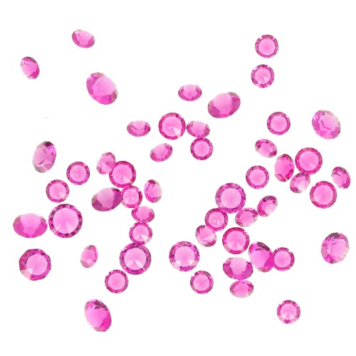 Piedras de cristal sueltas resinadas - Joblot Swarovski - 1 a 6 mm - Fucsia x10g