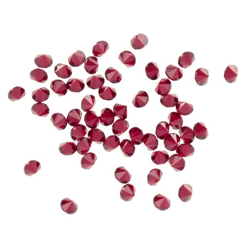 Piedras semipreciosas en cristal aglomerado con resina - Joblot Swarovski - 1 a 6 mm - Siam x10g