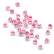 Cuentas de Rocalla Preciosa 11/0 de 2 mm - Crystal AB con interior rosa, 20 g