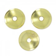 Casquillas lisos 5 mm dorado con oro fino x10|raw }}