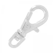 Llavero mosquetón 23 mm plateado x1