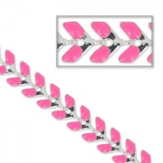 Cadena en espiga de resina epoxi 6,3 mm Plateado rosa x 20cm|raw }}